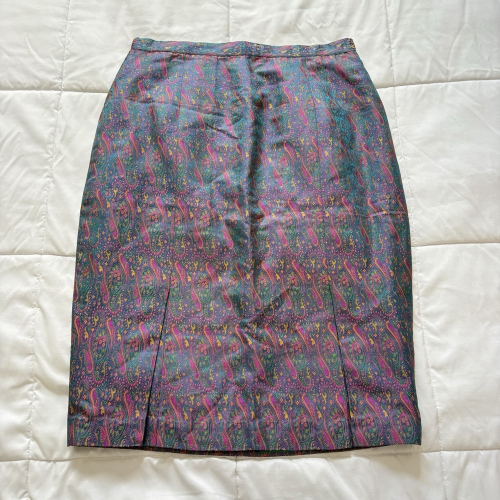 Vintage 90s Skirt Womens Paisley Fairy Whimsy Hippie Gypsy Y2K Pink Romantic‎